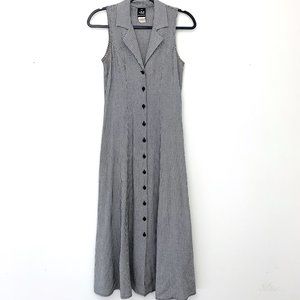 Vintage Black and White Maxi Dress